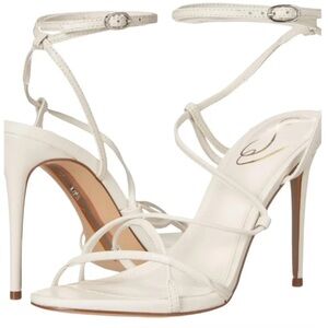 NWOB Sam Edelman Sareena White Strappy Leather Heel Sandals Size 9.5